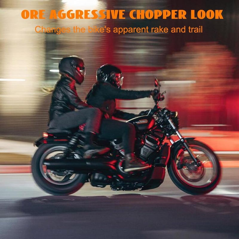 Eumti 39mm Fork Tube 5" Extension Kit Chrome Compatible With Harley Sportster 883 1200 XL Dyna Glide ＆ FXR - Image 5